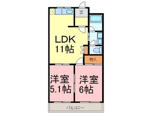 パストラル河和台Aの物件間取画像